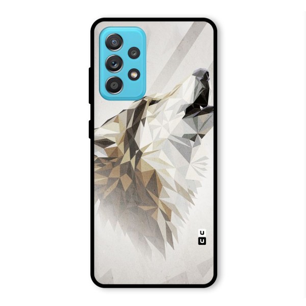 Diamond Wolf Glass Back Case for Galaxy A52s 5G