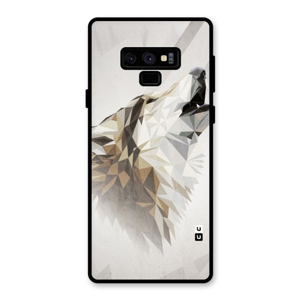 Diamond Wolf Glass Back Case for Galaxy Note 9