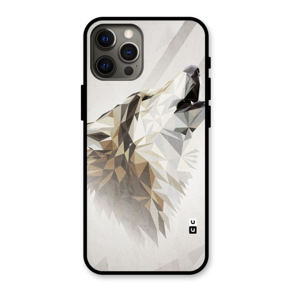 Diamond Wolf Glass Back Case for iPhone 12 Pro Max