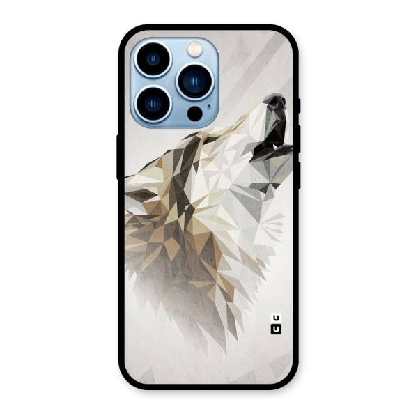 Diamond Wolf Glass Back Case for iPhone 13 Pro