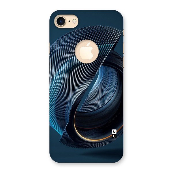 Digital Circle Pattern Back Case for iPhone 7 Logo Cut