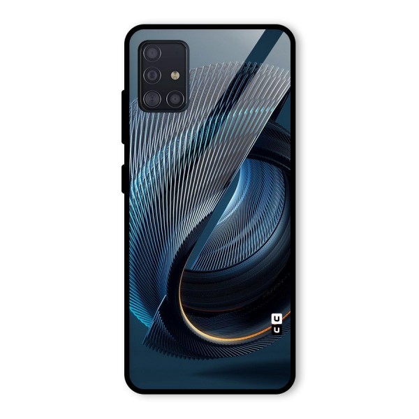 Digital Circle Pattern Glass Back Case for Galaxy A51