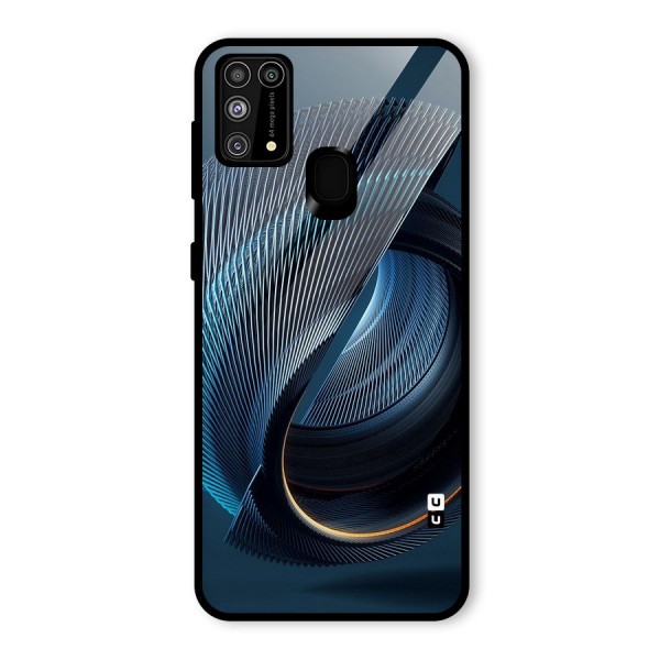 Digital Circle Pattern Glass Back Case for Galaxy M31