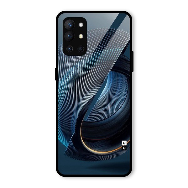 Digital Circle Pattern Glass Back Case for OnePlus 9R