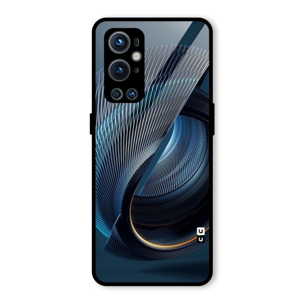 Digital Circle Pattern Glass Back Case for OnePlus 9 Pro