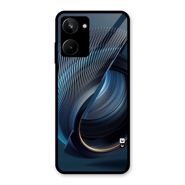 Digital Circle Pattern Glass Back Case for Realme 10