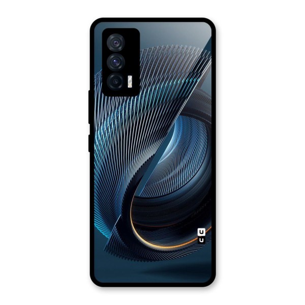 Digital Circle Pattern Glass Back Case for Vivo iQOO 7 5G