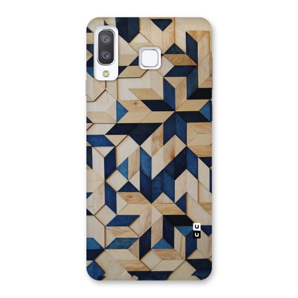 Disorted Wood Blue Back Case for Galaxy A8 Star
