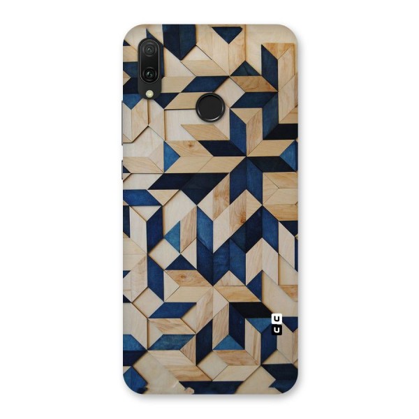 Disorted Wood Blue Back Case for Huawei Y9 (2019)