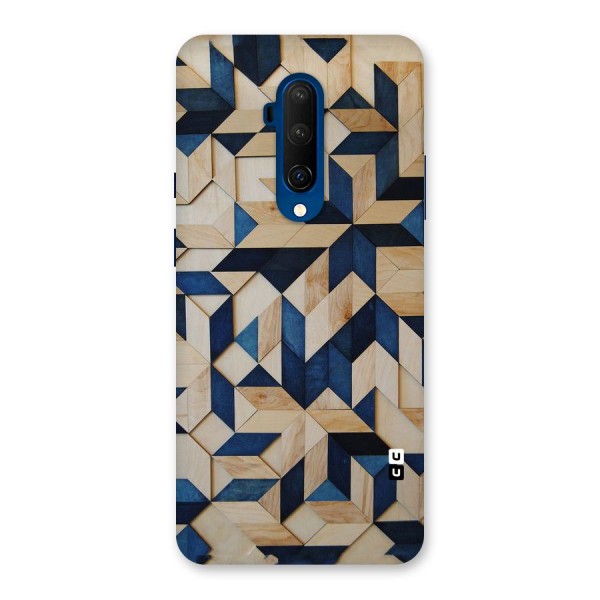 Disorted Wood Blue Back Case for OnePlus 7T Pro