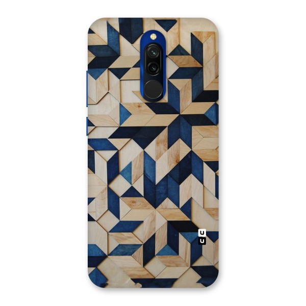 Disorted Wood Blue Back Case for Redmi 8