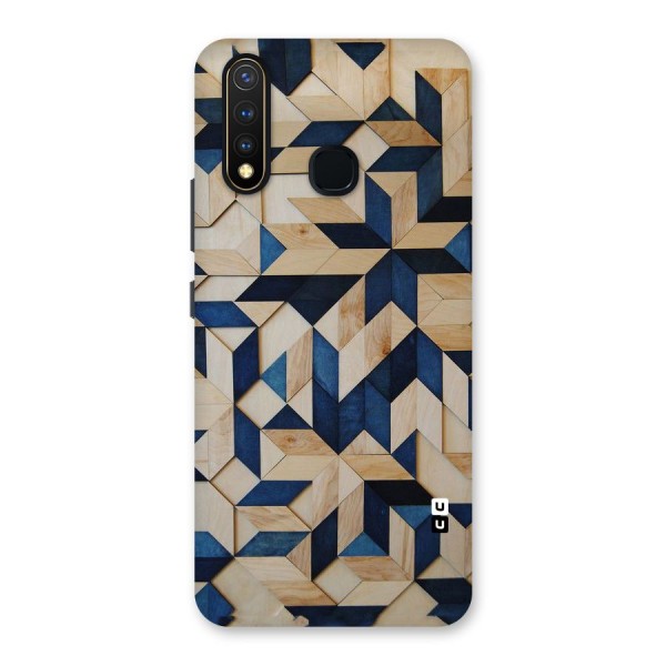 Disorted Wood Blue Back Case for Vivo Y19