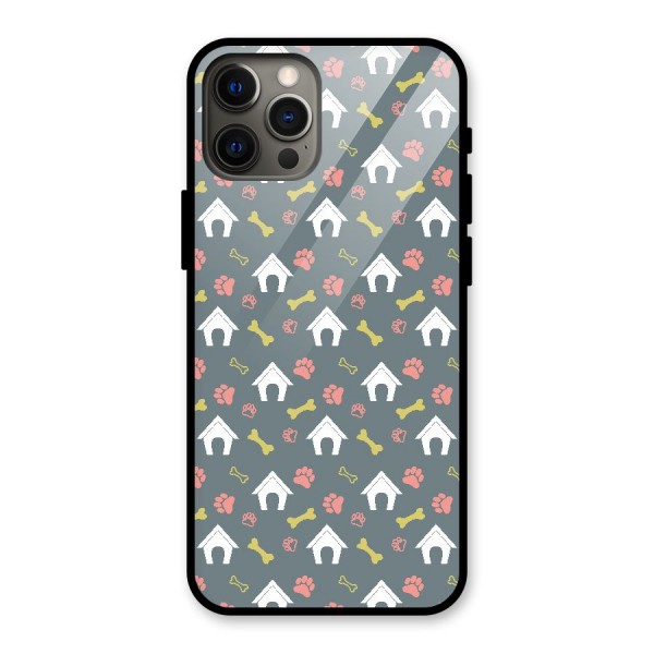Dog Pattern Glass Back Case for iPhone 12 Pro Max