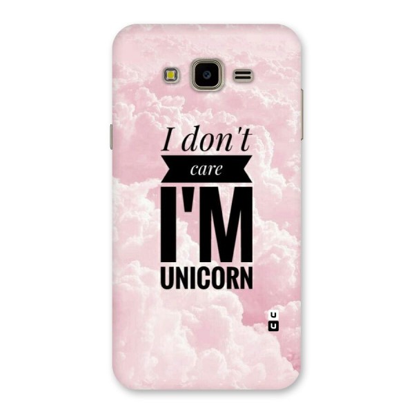 Dont Care Unicorn Back Case for Galaxy J7 Nxt