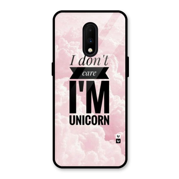 Dont Care Unicorn Glass Back Case for OnePlus 7