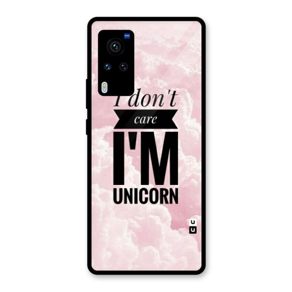 Dont Care Unicorn Glass Back Case for Vivo X60 Pro