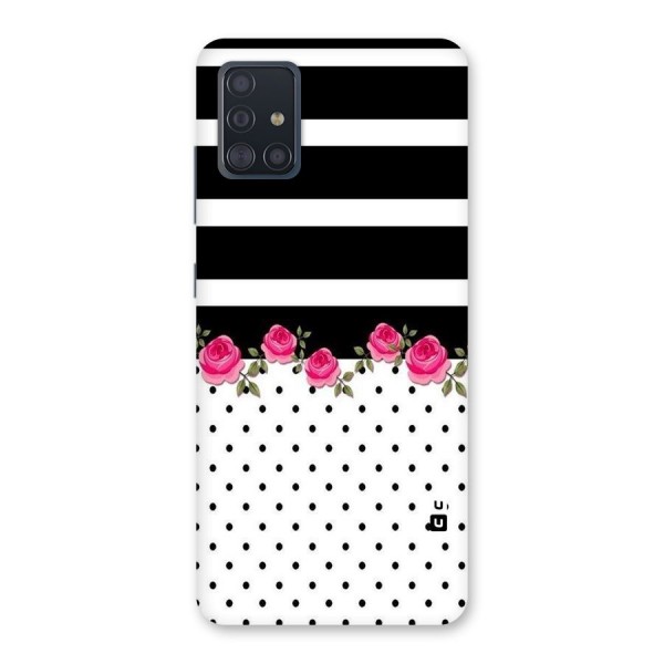 Dots Roses Stripes Back Case for Galaxy A51