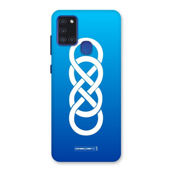 Double Infinity Blue Back Case for Galaxy A21s