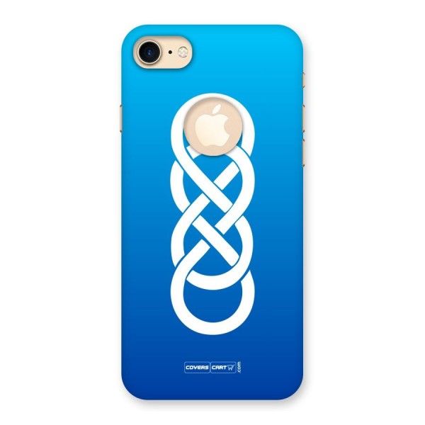 Double Infinity Blue Back Case for iPhone 7 Logo Cut
