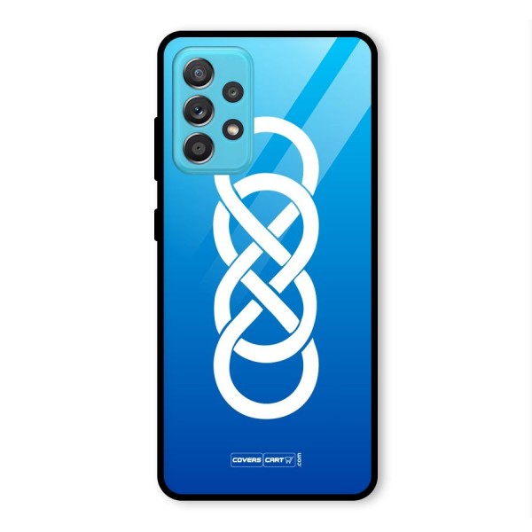Double Infinity Blue Glass Back Case for Galaxy A52