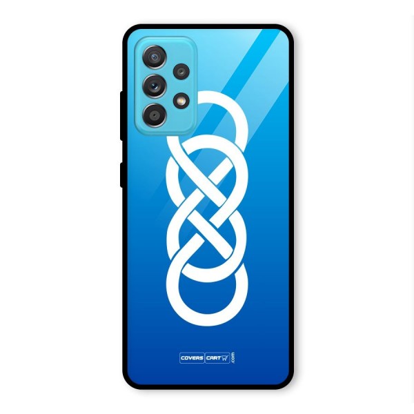 Double Infinity Blue Glass Back Case for Galaxy A52