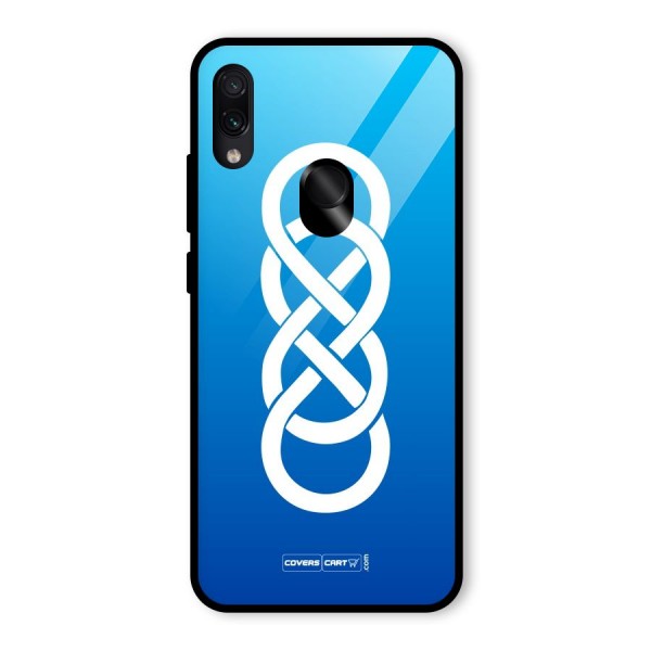 Double Infinity Blue Glass Back Case for Redmi Note 7 Pro