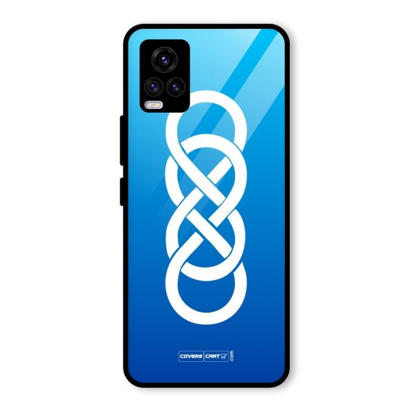 Double Infinity Blue Glass Back Case for Vivo V20