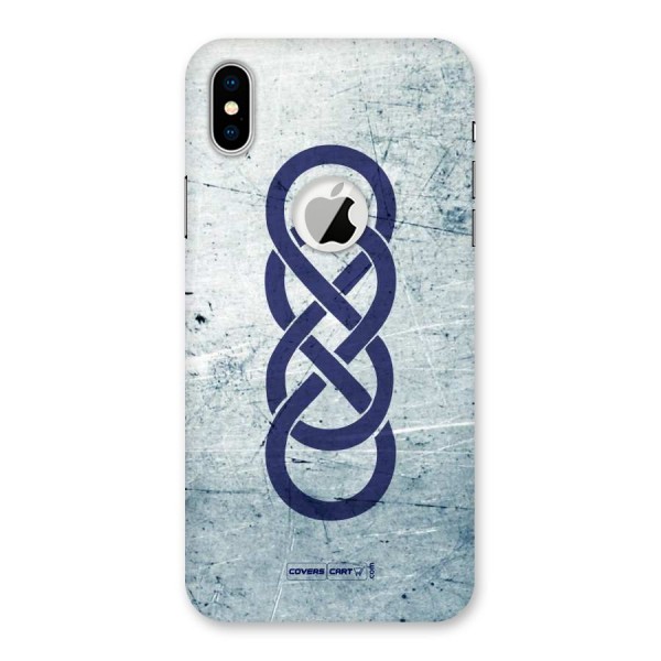Double Infinity Rough Back Case for iPhone XS Logo Cut