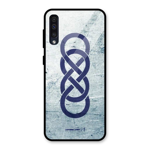 Double Infinity Rough Glass Back Case for Galaxy A50