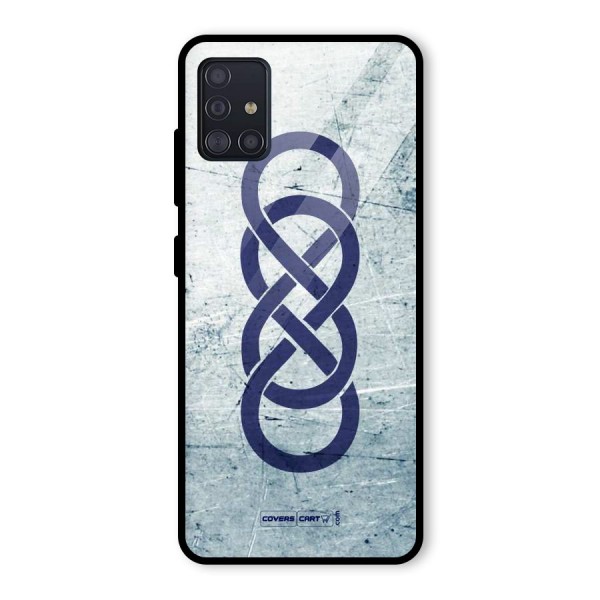 Double Infinity Rough Glass Back Case for Galaxy A51