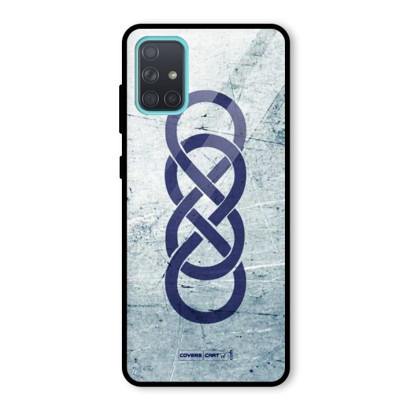 Double Infinity Rough Glass Back Case for Galaxy A71