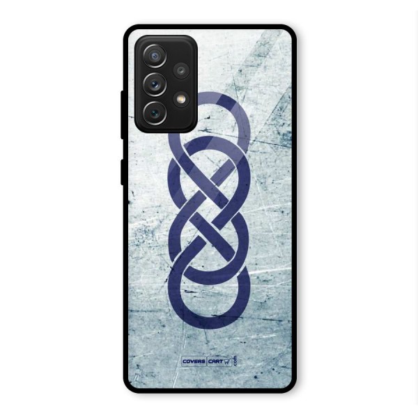 Double Infinity Rough Glass Back Case for Galaxy A72