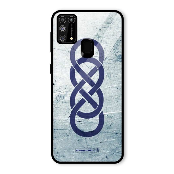Double Infinity Rough Glass Back Case for Galaxy M31