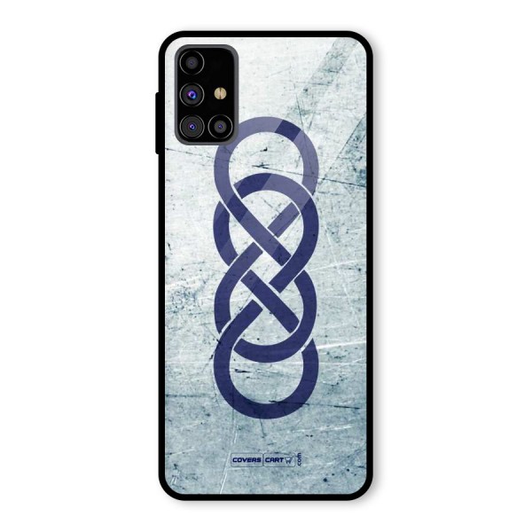Double Infinity Rough Glass Back Case for Galaxy M31s
