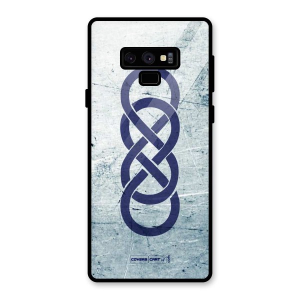 Double Infinity Rough Glass Back Case for Galaxy Note 9
