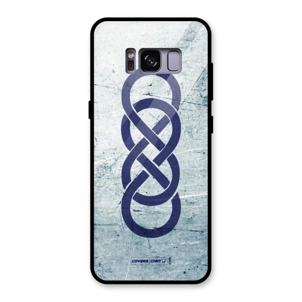 Double Infinity Rough Glass Back Case for Galaxy S8
