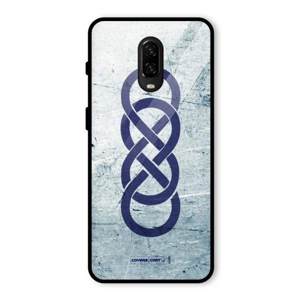 Double Infinity Rough Glass Back Case for OnePlus 6T
