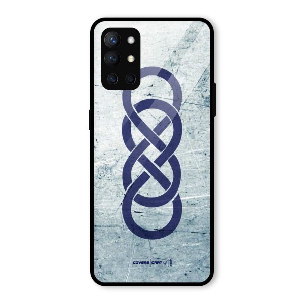 Double Infinity Rough Glass Back Case for OnePlus 9R