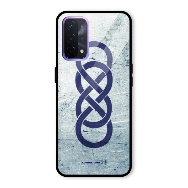 Double Infinity Rough Glass Back Case for Oppo A74 5G
