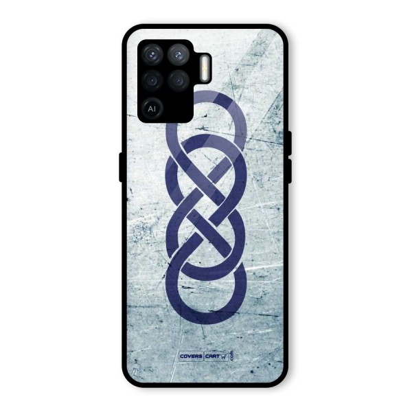 Double Infinity Rough Glass Back Case for Oppo F19 Pro
