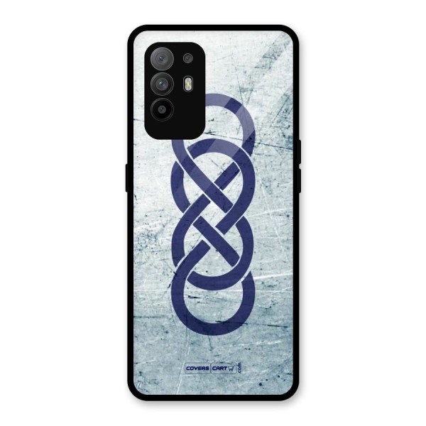Double Infinity Rough Glass Back Case for Oppo F19 Pro Plus 5G