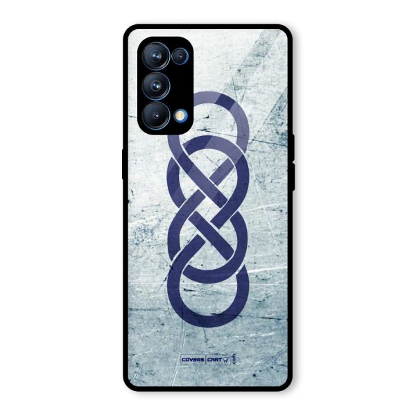 Double Infinity Rough Glass Back Case for Oppo Reno5 Pro 5G