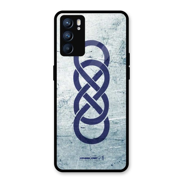 Double Infinity Rough Glass Back Case for Oppo Reno6 5G