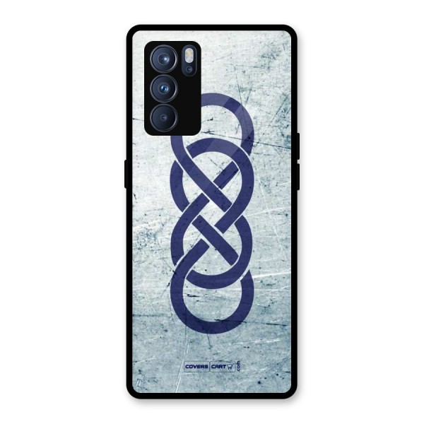 Double Infinity Rough Glass Back Case for Oppo Reno6 Pro 5G