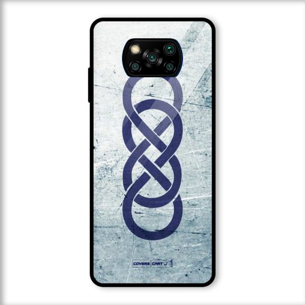 Double Infinity Rough Glass Back Case for Poco X3