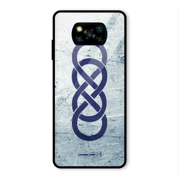 Double Infinity Rough Glass Back Case for Poco X3 Pro
