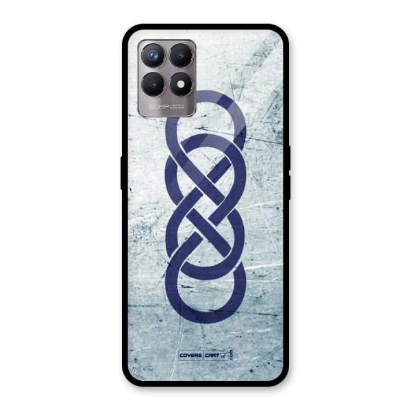 Double Infinity Rough Glass Back Case for Realme 8i