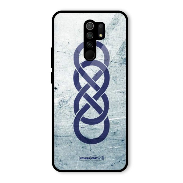 Double Infinity Rough Glass Back Case for Redmi 9 Prime