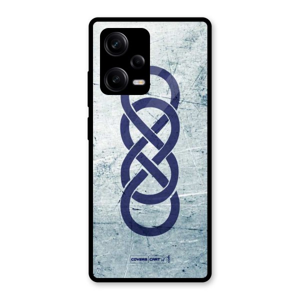 Double Infinity Rough Glass Back Case for Redmi Note 12 Pro