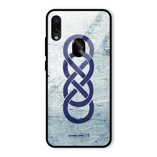 Double Infinity Rough Glass Back Case for Redmi Note 7S